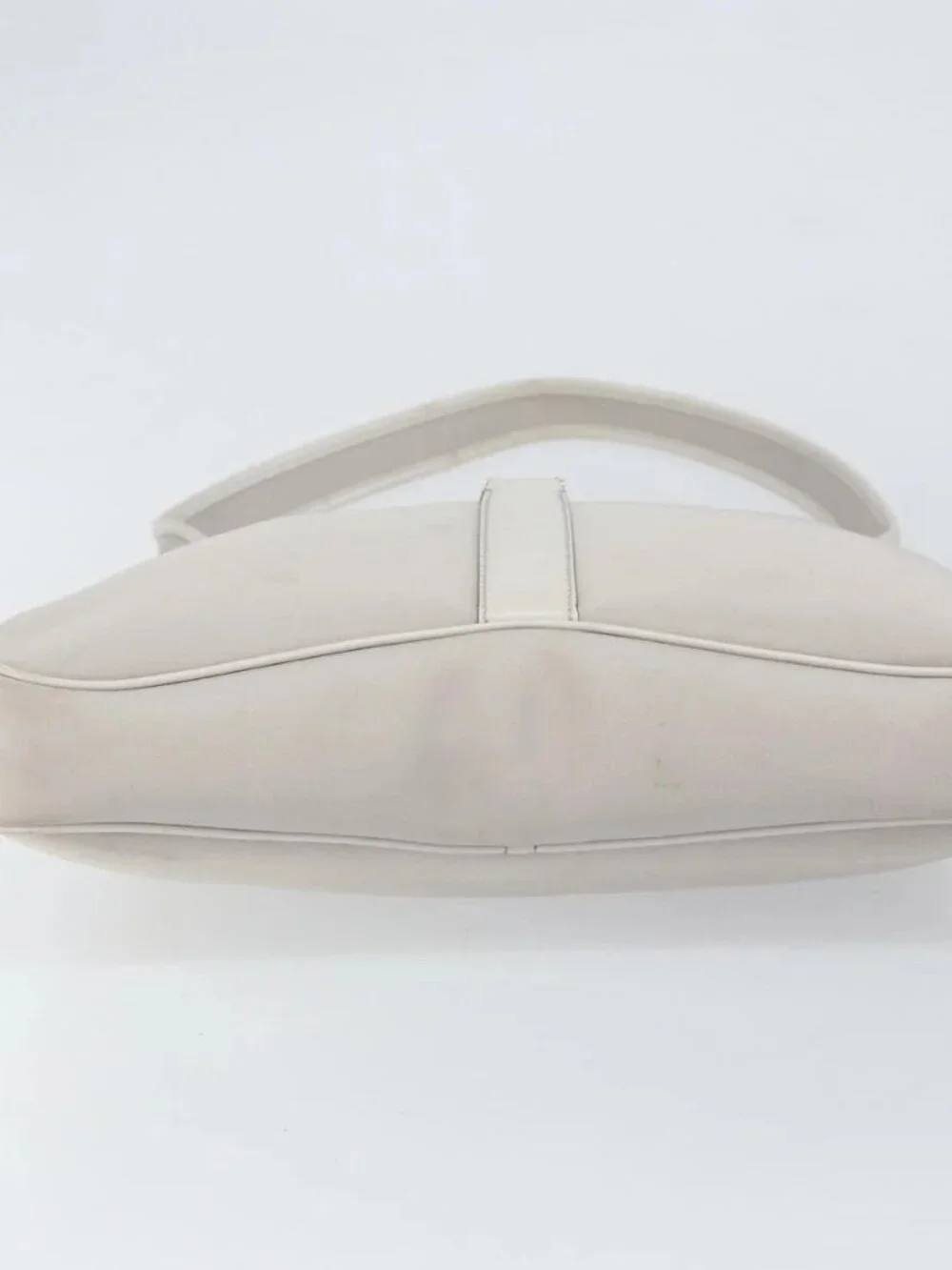 Salvatore Ferragamo Shoulder Bag Nylon Gray Silver Auth bs32334